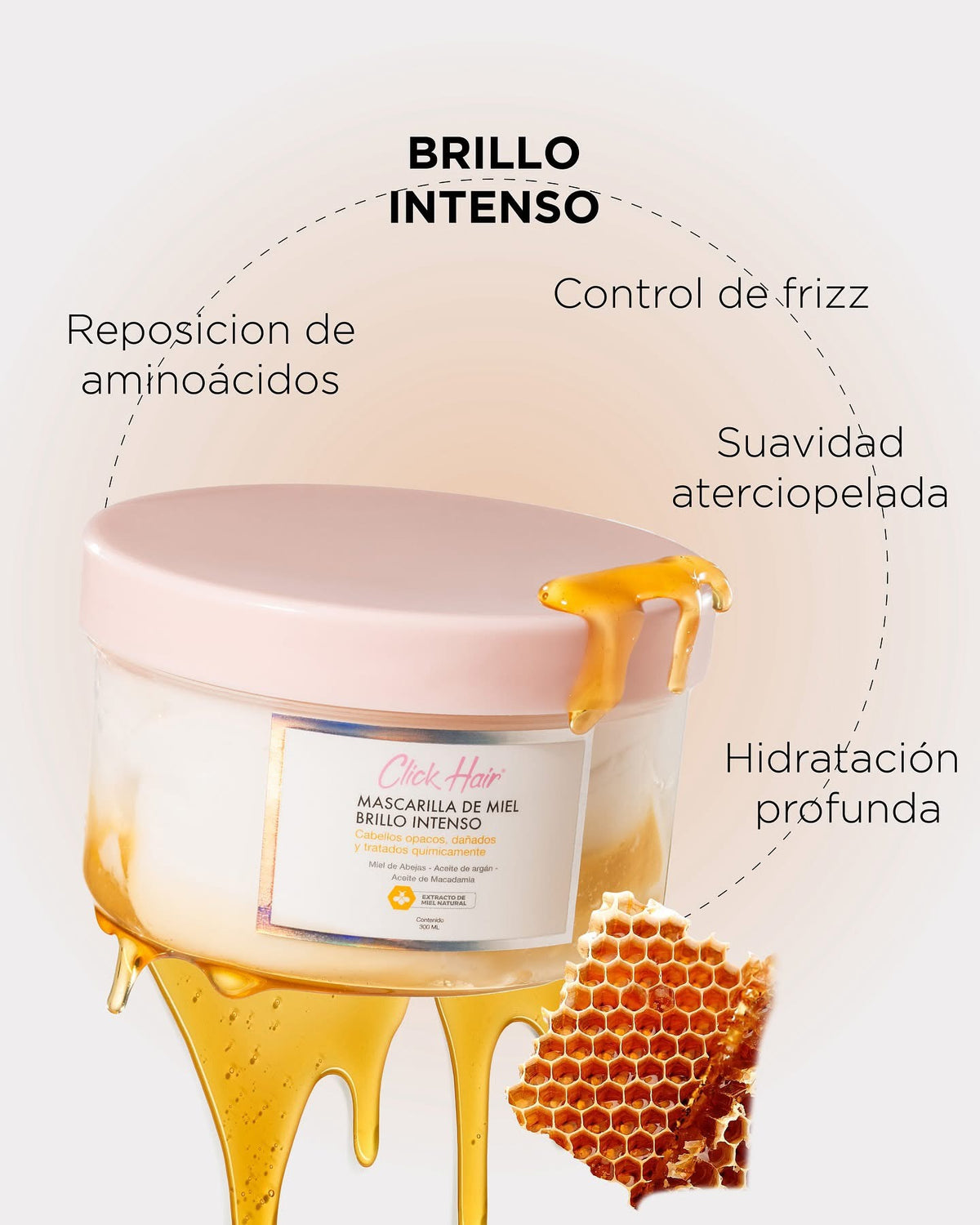 Mascarilla Capilar Click Hair De Miel 300 Ml
