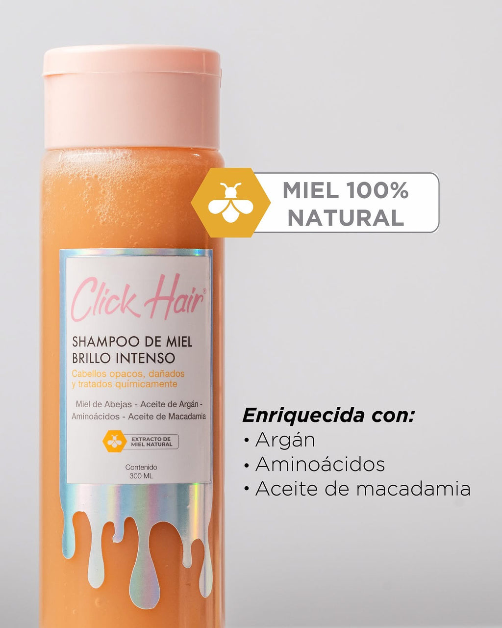 Shampoo Click Hair De Miel 300 Ml