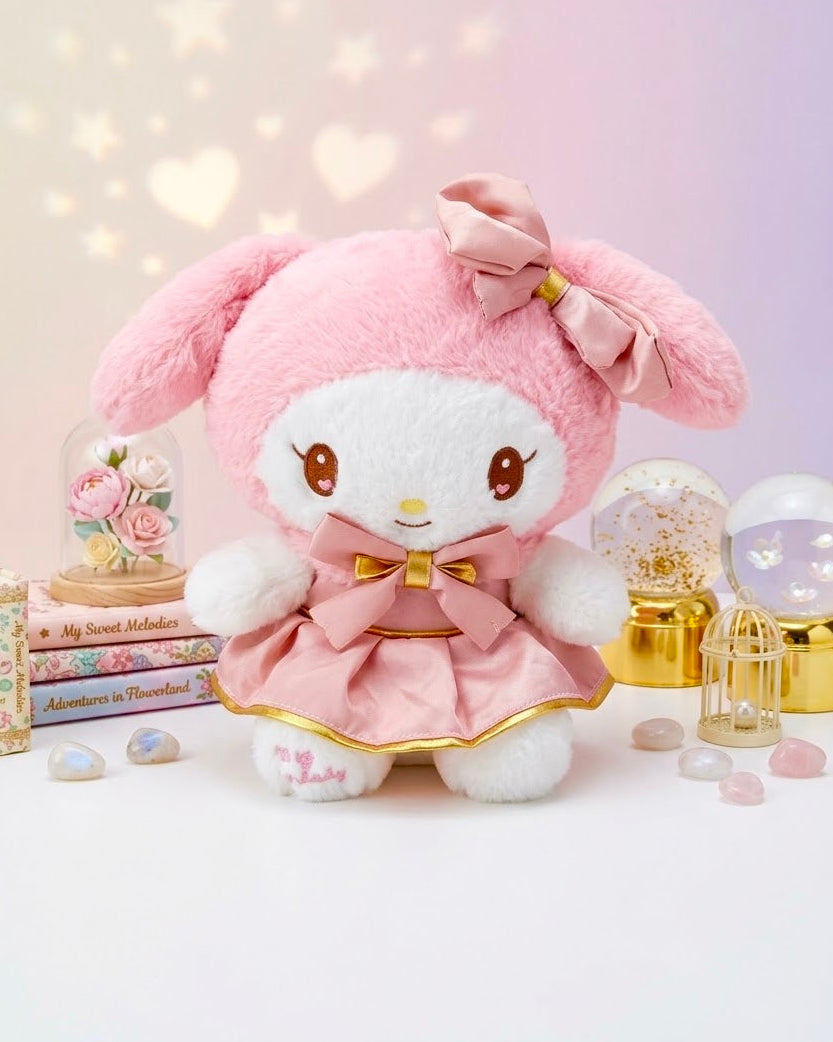 Peluche My Melody Con Moño Y Vestido 22 Cm