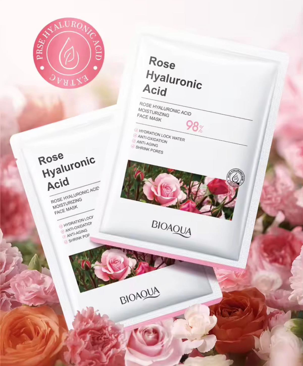 Mascarilla Bioaqua Rose Hyaluronic Acid