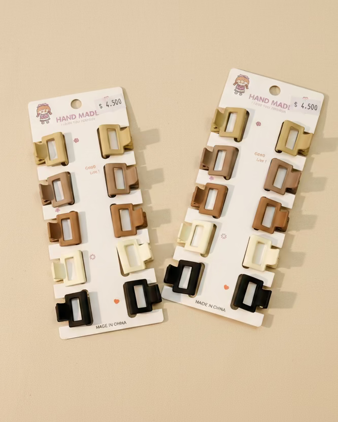 Set mini pinzas x10