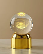 Esfera de cristal giratoria