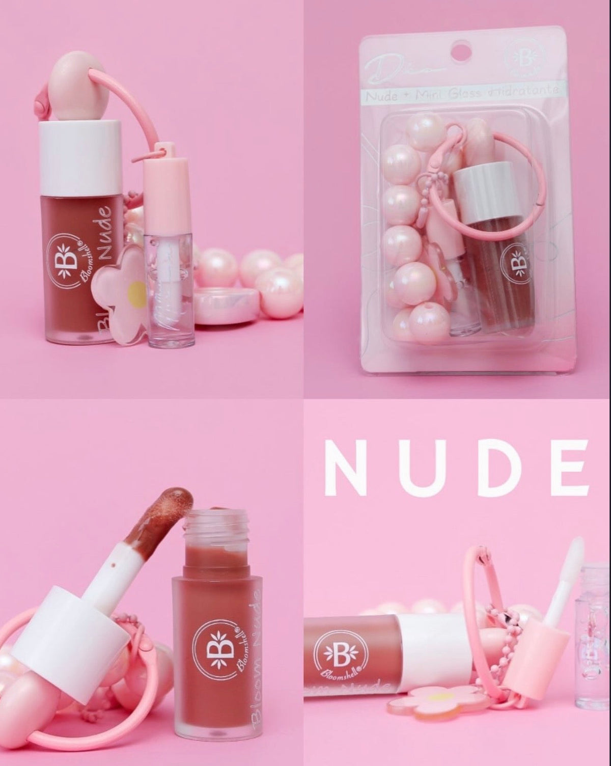 Duo Labial Nude + Mini Gloss Bloomshell