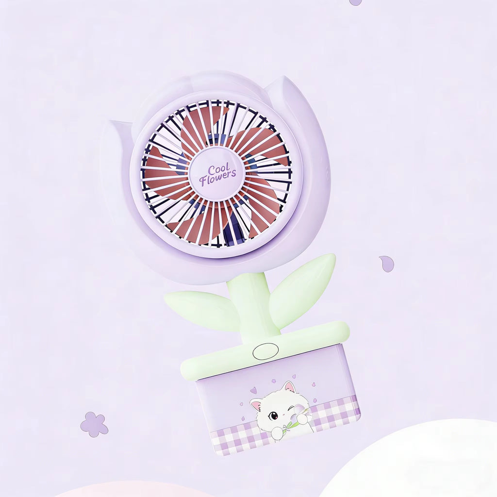 Ventilador Recargable Cute Pet Floral