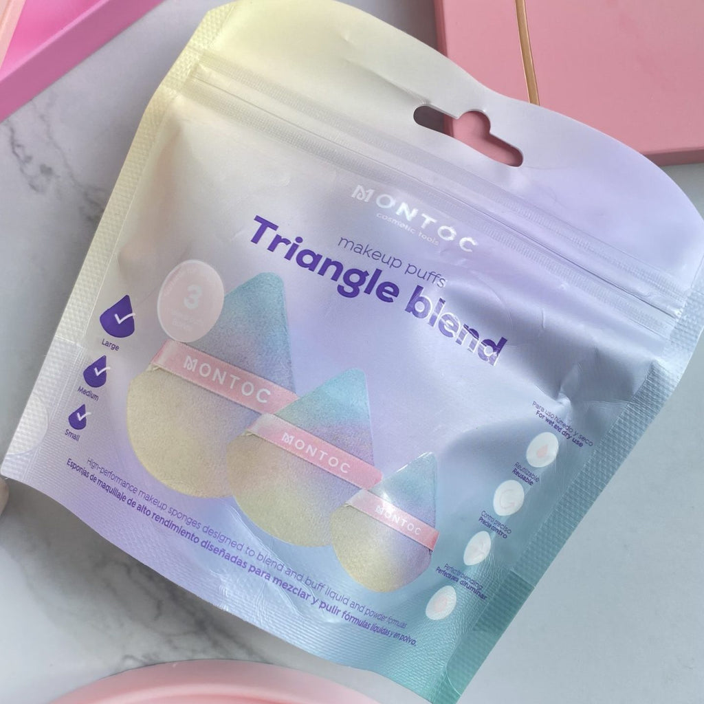 Esponjas Montoc Puffs Triangle Blend Tornasol