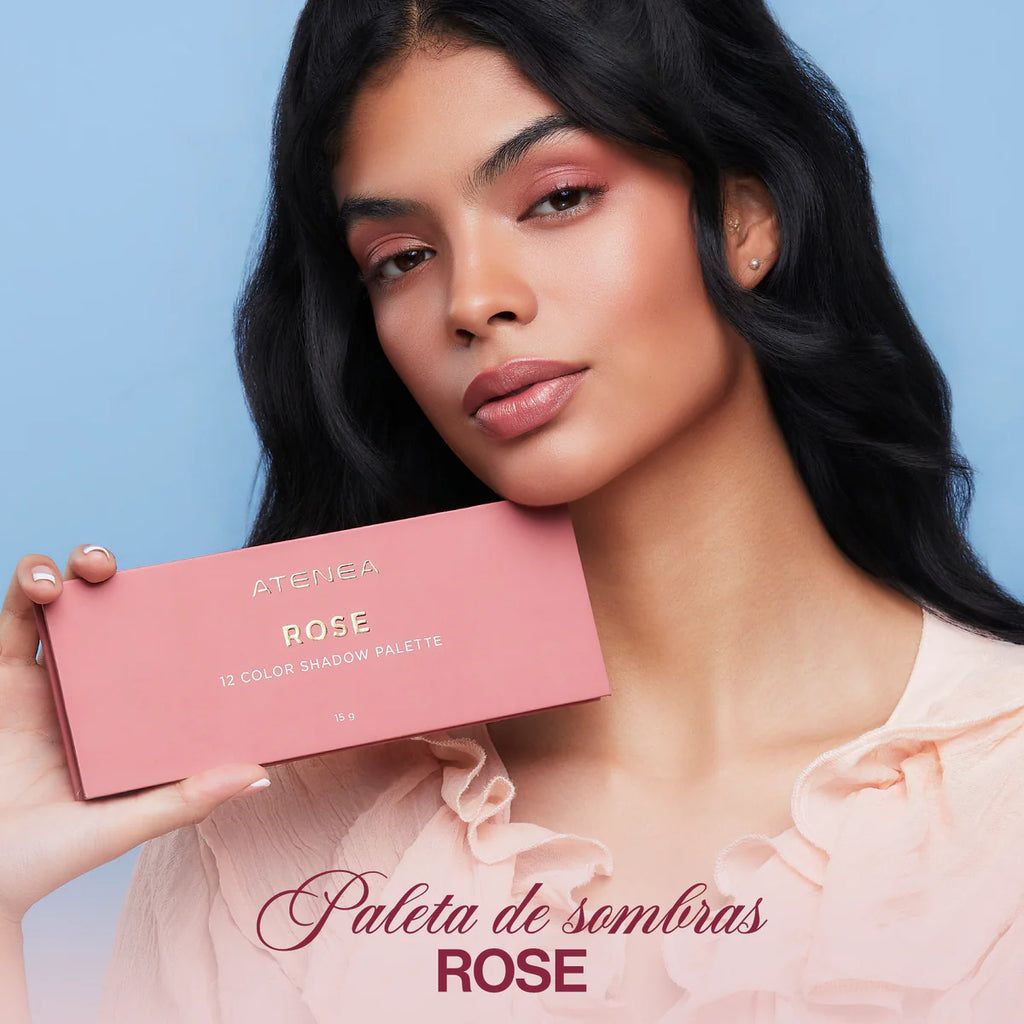Paleta Atenea Rose Sombras 12 Colores