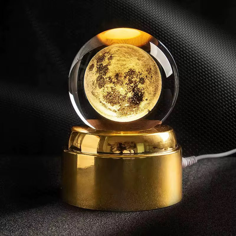 Esfera de cristal giratoria