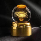 Esfera de cristal giratoria