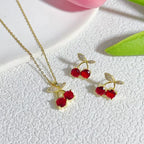 Set cadena + collar cerezas