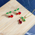Set cadena + collar cerezas