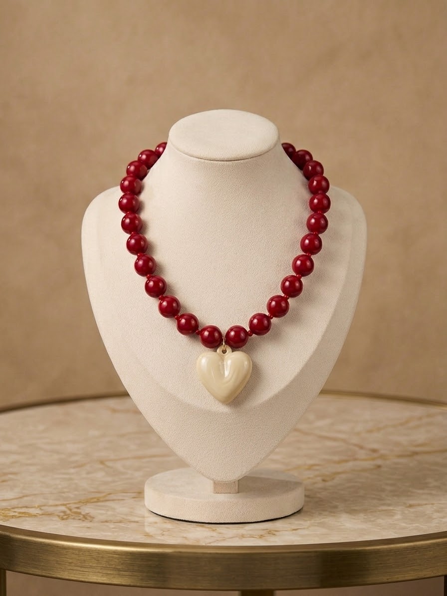 Collar chicle granate luxe